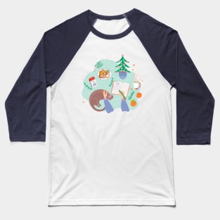 Christmas scene Baseball T-Shirt